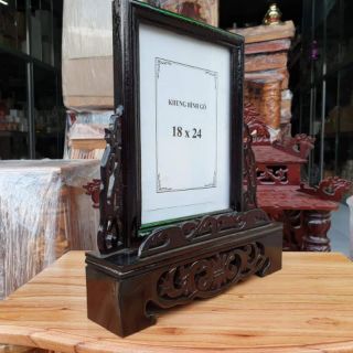 [Quá Rẻ] Khung Hình Thờ Gỗ Xà Cừ KT 18x24 Màu Đen Rất Đẹp Mẫu Bán Chạy