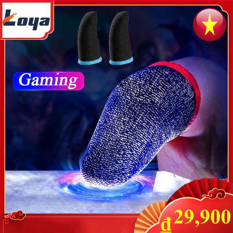 Bộ 2 Găng Tay Cho Ngón Tay Bằng Vải Dệt Kim Chống Mồ Hôi Cho Tay Cầm Chơi Game