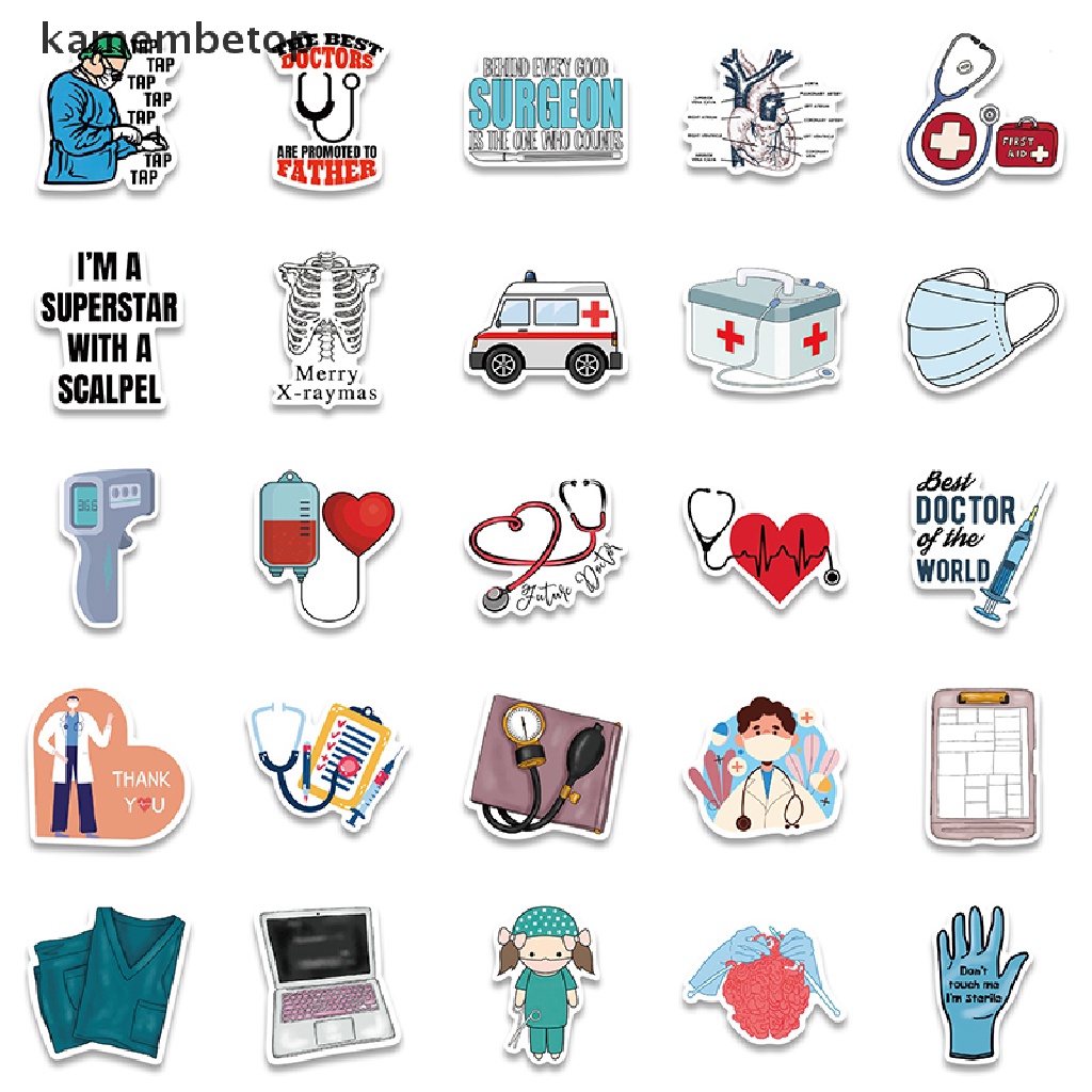 Bộ 50 Miếng Dán Trang Trí Hình Đầu Lâu Dễ Thương