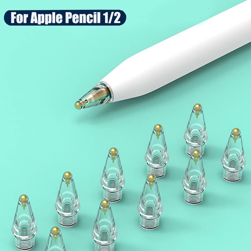 Đầu Bút Cảm Ứng Trong Suốt Bằng Hợp Kim Niken Cho Bút Cảm Ứng Apple Pencil Gen 1 2/ IPad