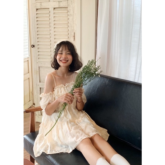 Đầm Babydoll Váy Trắng sơ mi ulzzang công chúa đi biển dài xếp ly suông đẹp nữ dài qua gối thiết kế đuôi cá Kozoda D59