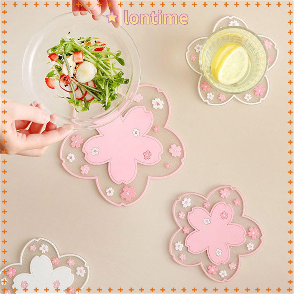 Non-slip Tea Cup Coasters Cherry Blossom Heat Insulation Mat