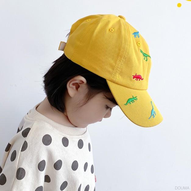 Mũ lưỡi trai in hình khủng long hoạt hình dễ thương cho bé