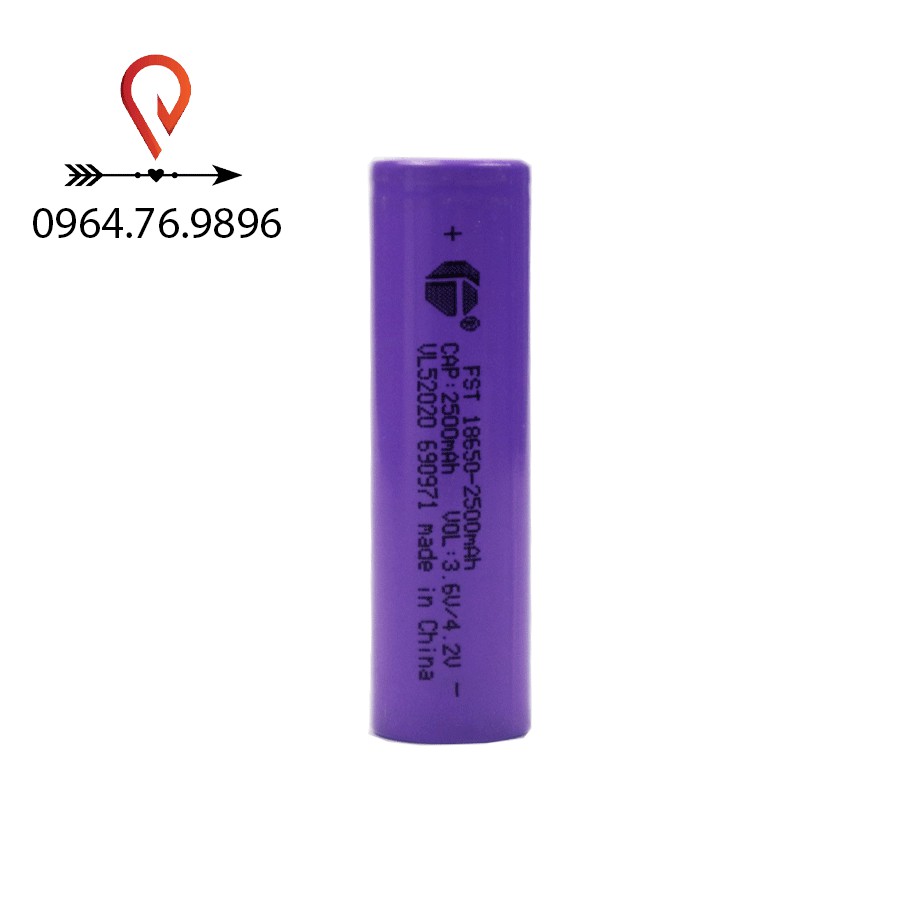 Cell pin 18650 zin mới 100% dung lượng 2500 mAh 5C