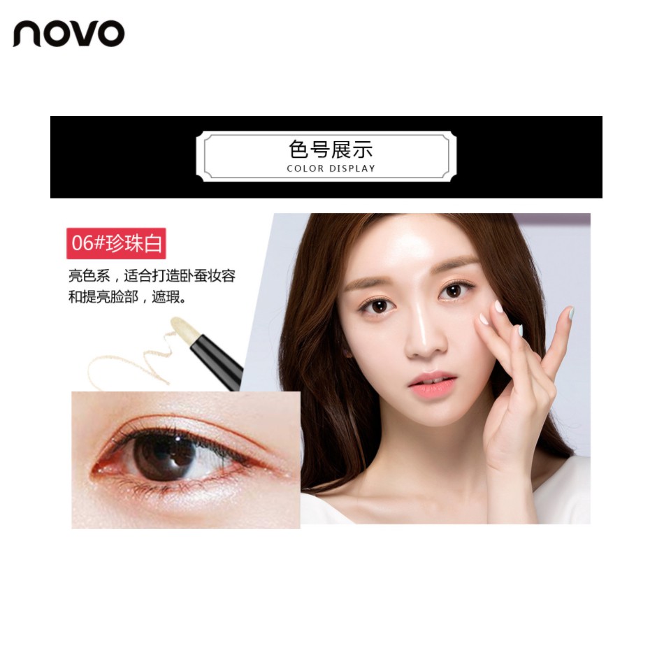 Bút kẻ viền mắt Novo Art Smooth Makeup cao cấp 5147 + Tặng mặt nạ dưỡng trắng HA