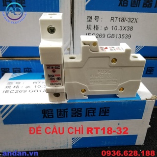 Đế cầu chì sứ rt18-32, ruột cầu chì sứ rt18 ro15 10x38 1a, 2a, 3a, 4a, 5a, 6a, 8a, 10a, 16a, 20a, 25a, 32a