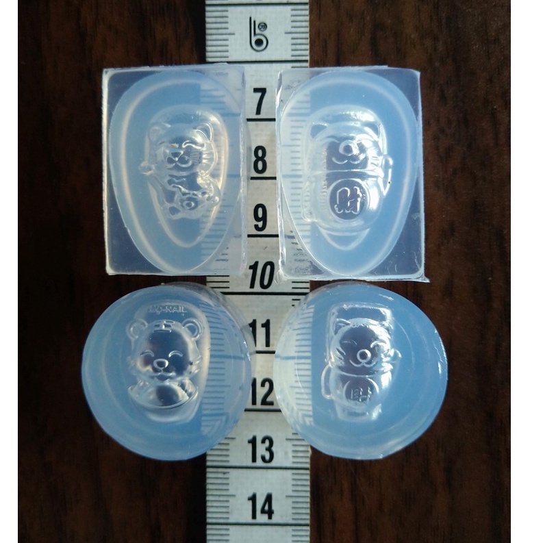 Khuôn làm charm trang trí nail, điện thoại, kẹp tóc, làm cài áo, phụ kiện thời trang - May mắn 2 - Mẫu mèo chiêu tài