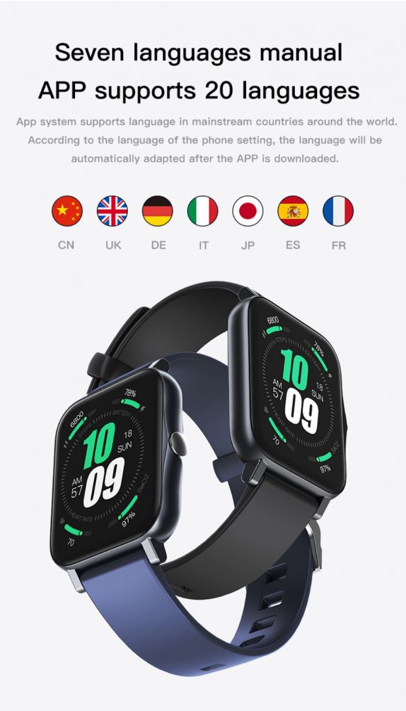 2021 New 1.7 inch Smart Watch Men Full Touch Screen Sport Fitness Watch IP68 Waterproof Bluetooth For Android ios woman smartwatch