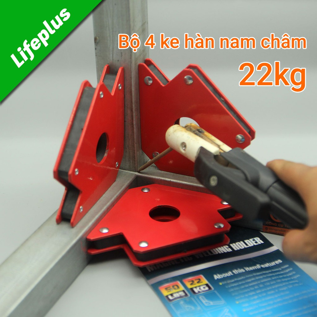 Bộ 4 phụ kiện hỗ trợ ke góc nam châm thợ hàn 50lbs