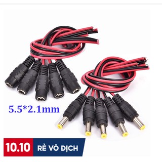 Jack DC Đực Cái Có Dây 5.5 - 2.1mm - Dây Nguồn có Jack DC 5.5*2.1mm