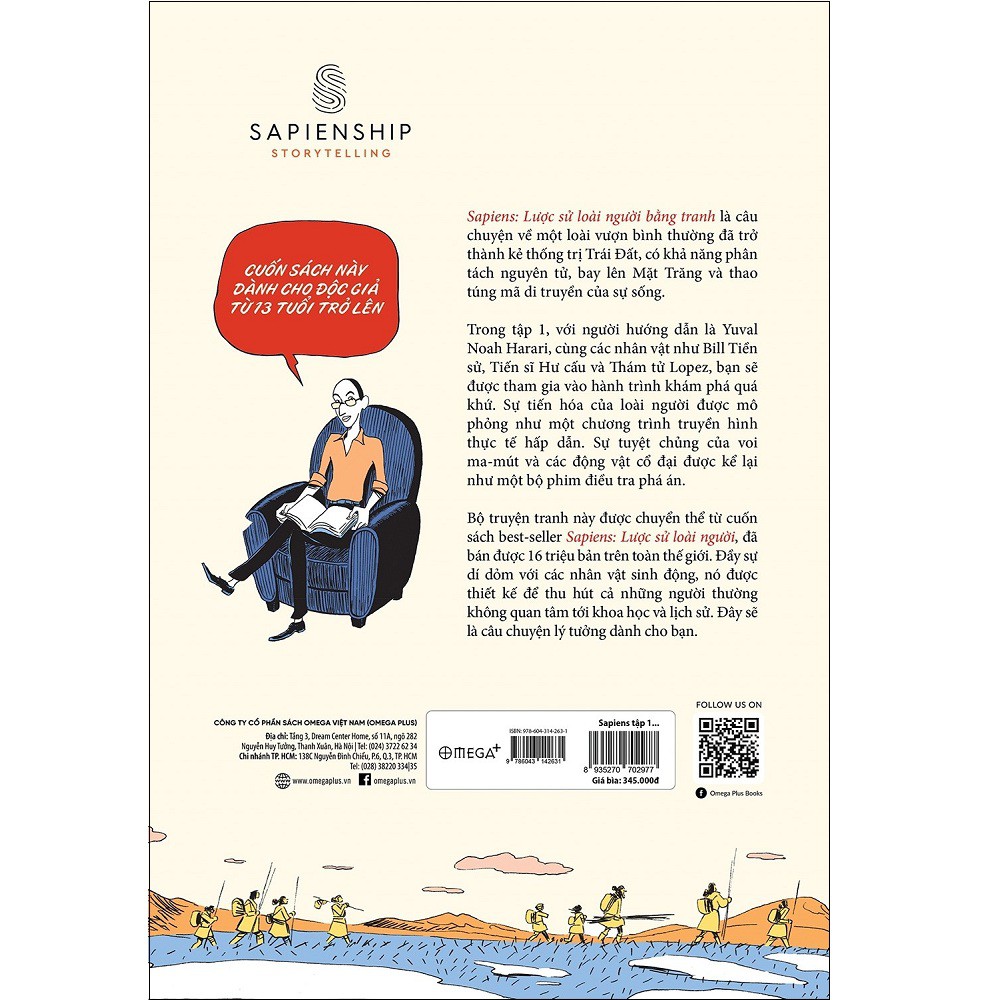 Sách Alphabooks - Sapiens - Lược Sử Loài Người Bằng Tranh - Tập 1: Khởi Đầu Của Loài Người | BigBuy360 - bigbuy360.vn