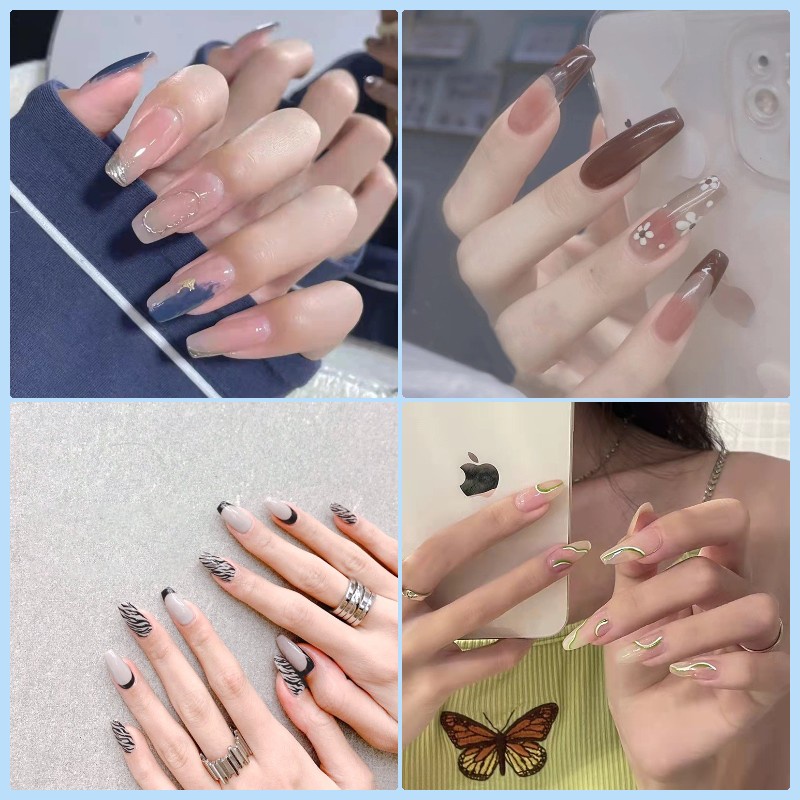 Bộ Móng Tay Giả Tự Dính Thiết Kế Phổ Biến DIY