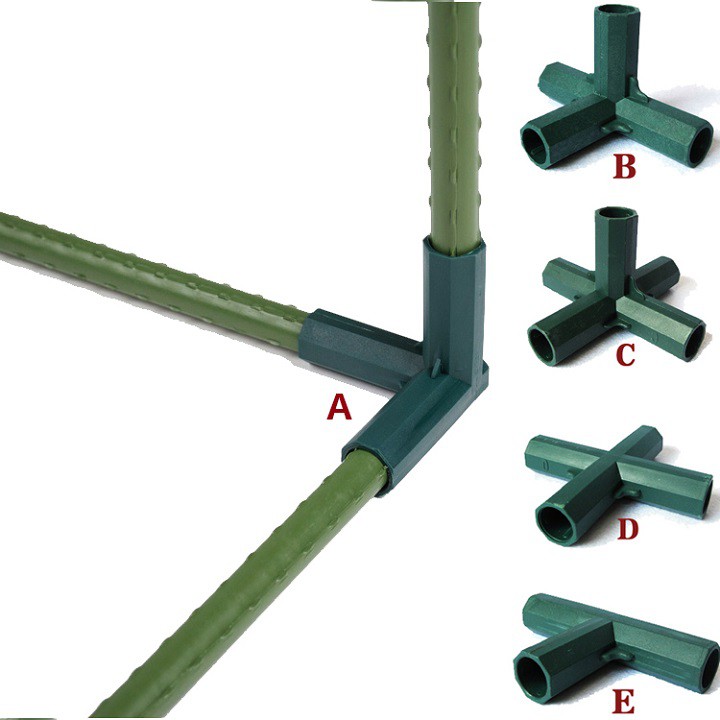 (C2) Khớp nối 5 chiều dùng nối ống thép bọc nhựa có 2 loại dùng cho ống phi 16mm