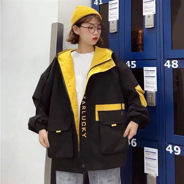 Áo khoác kaki hộp nữ trẻ trung xinh xắn phong cách Hàn Quốc 2020