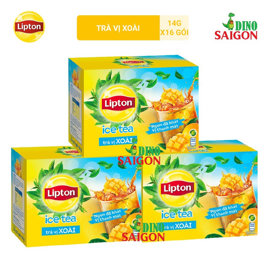 Bộ 3 Hộp Trà Lipton Ice Tea vị Xoài