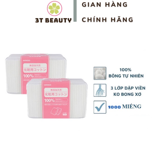 Bông tẩy trang Miniso 1000 miếng