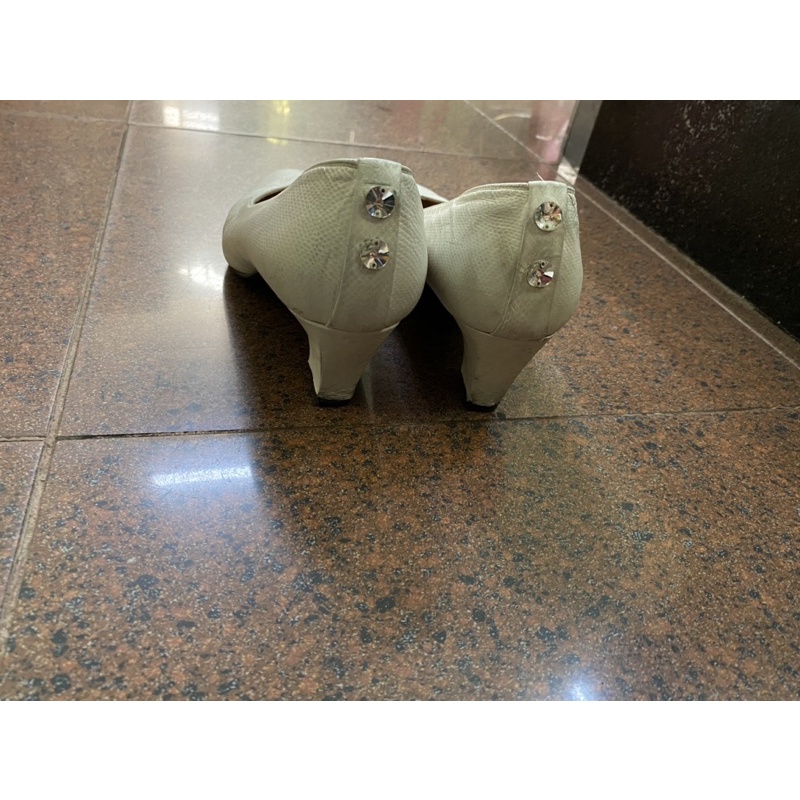 Giày gót vuông elegance paris auth pass