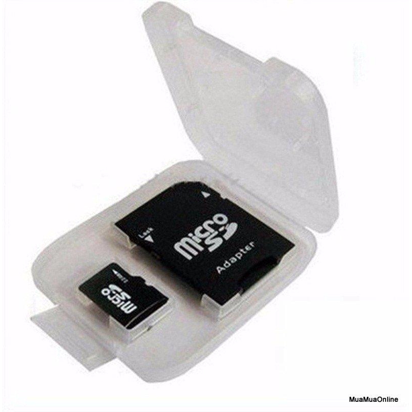 Adapter Thẻ Nhớ Và Hộp Nhựa, Chuyển Đổi Thẻ Microsd Thành Sd [KHÔNG KÈM THẺ NHỚ]