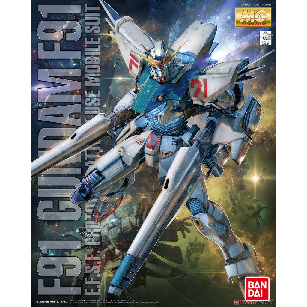 Bộ mô hình đồ chơi lắp ráp MG 1/100 GUNDAM F91 Ver.2.0 - Chính hãng bandai