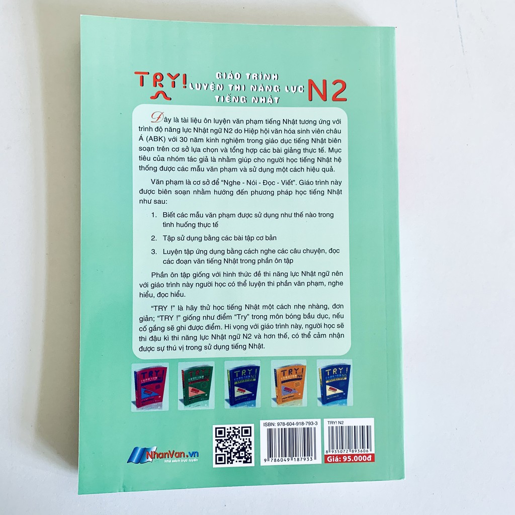 Sách - Giáo trình luyện thi năng lực tiếng Nhật Try! – N2 (File nghe trong mô tả)