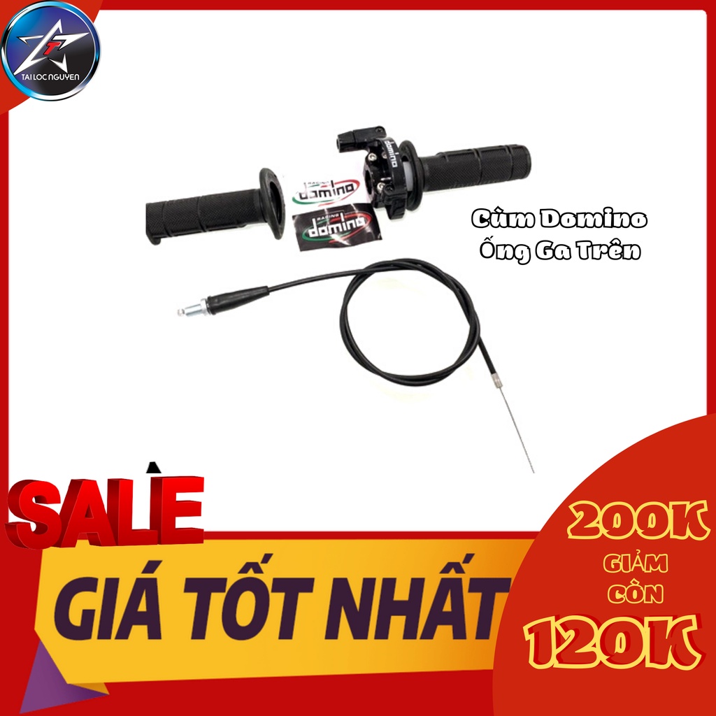 COMBO CÙM TĂNG TỐC DOMINO - ỐNG DÂY GA KÈM BAO TAY DOMINO CHO RAIDER-SATRIA-FI