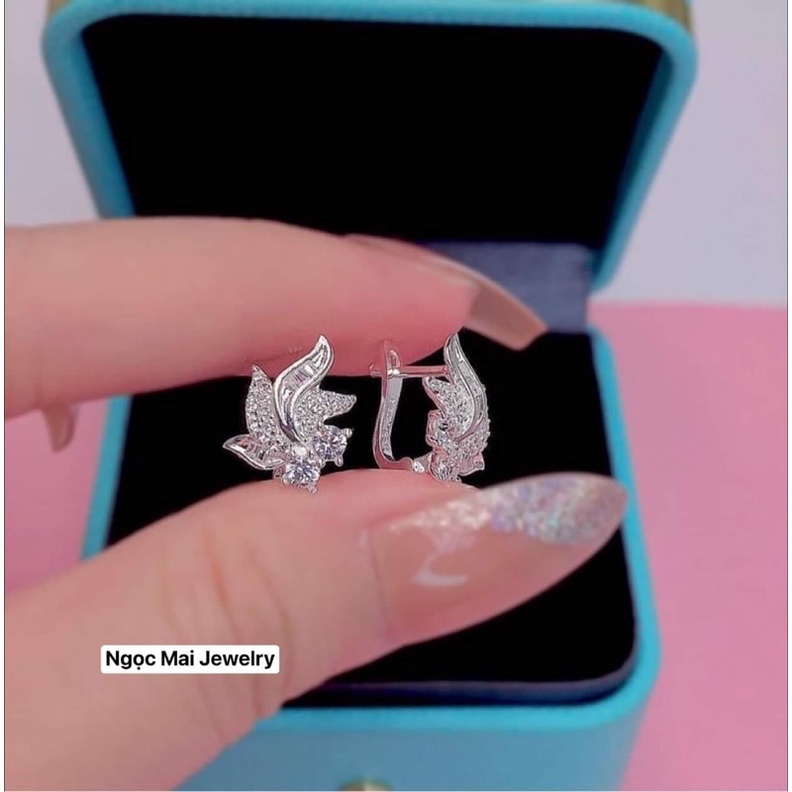 Bông tai bấm bật cao cấp Ngọc Mai Jewelry các mẫu sang xịn độc đáo