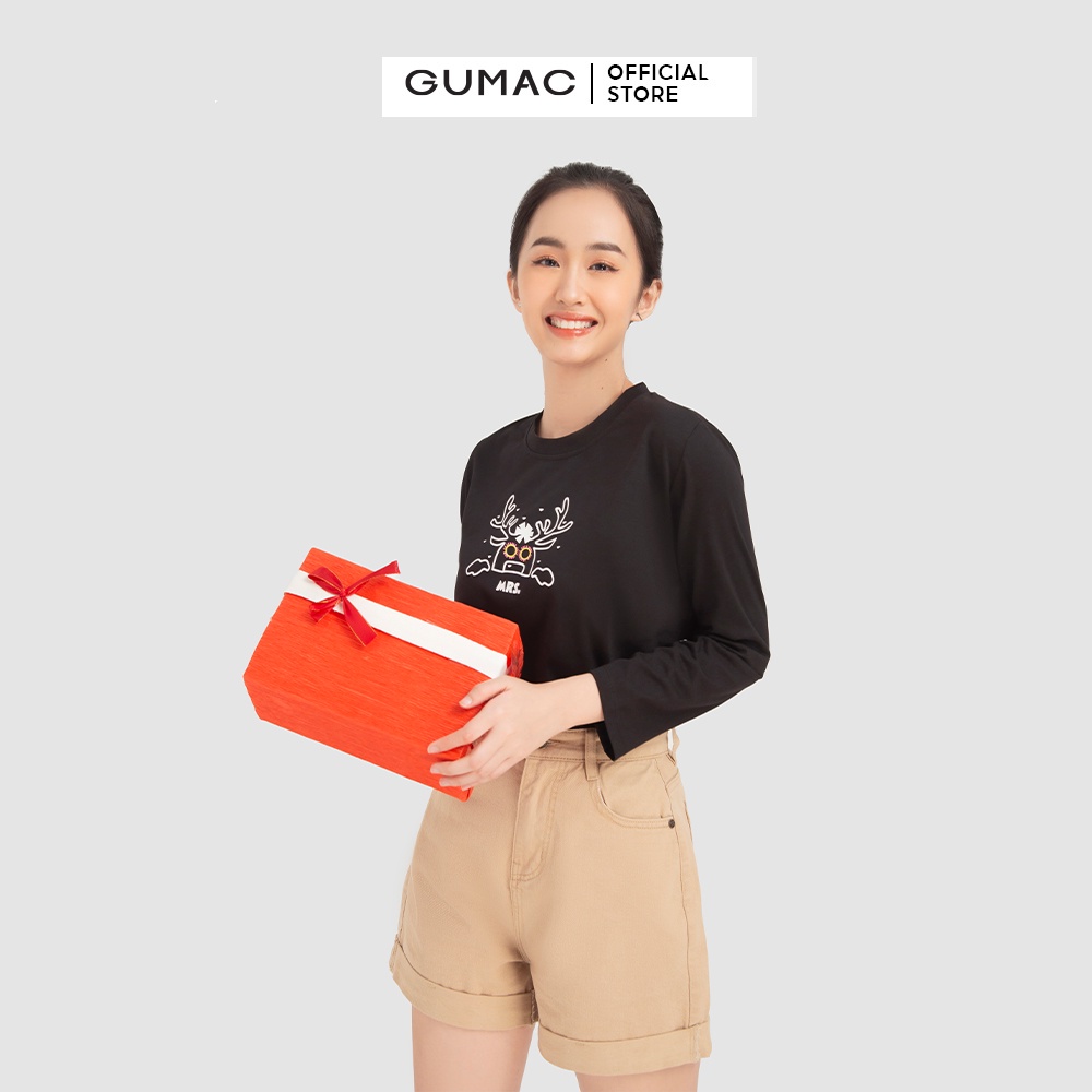 [Mã WABRGUM giảm 10% tối đa 30K đơn 99K] Áo thun nữ tay dài in hình ATB12017 GUMAC