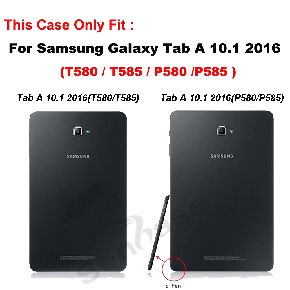 Ốp Máy Tính Bảng Pc Silicone 2 Trong 1 Chống Sốc Có Giá Đỡ Cho Samsung Galaxy Tab A 10.1 Inch 2016 T580 T585 P580 P585