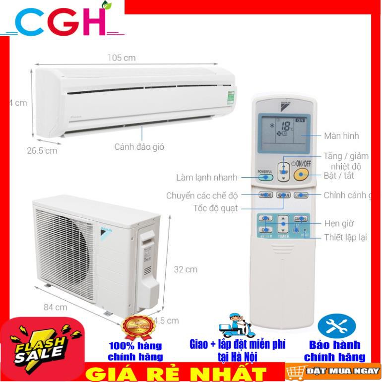 Điều hòa Daikin  1 chiều 18000Btu R32 FTC50NV1V/RC50NV1V