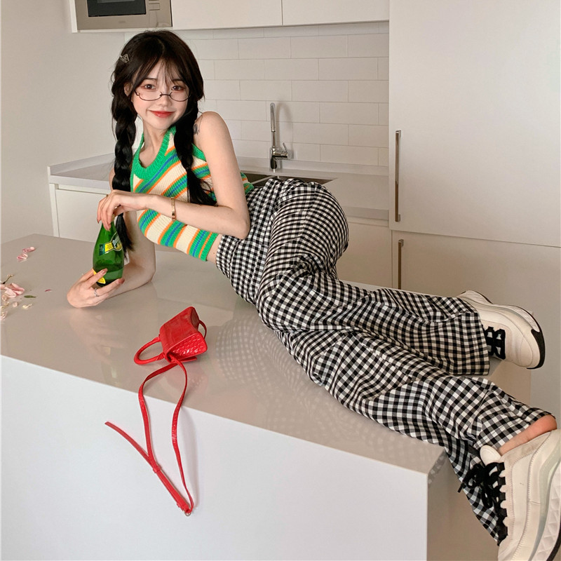 Áo Croptop Sát Nách Hoạ Tiết Kẻ Sọc Cho Phái Nữ | BigBuy360 - bigbuy360.vn