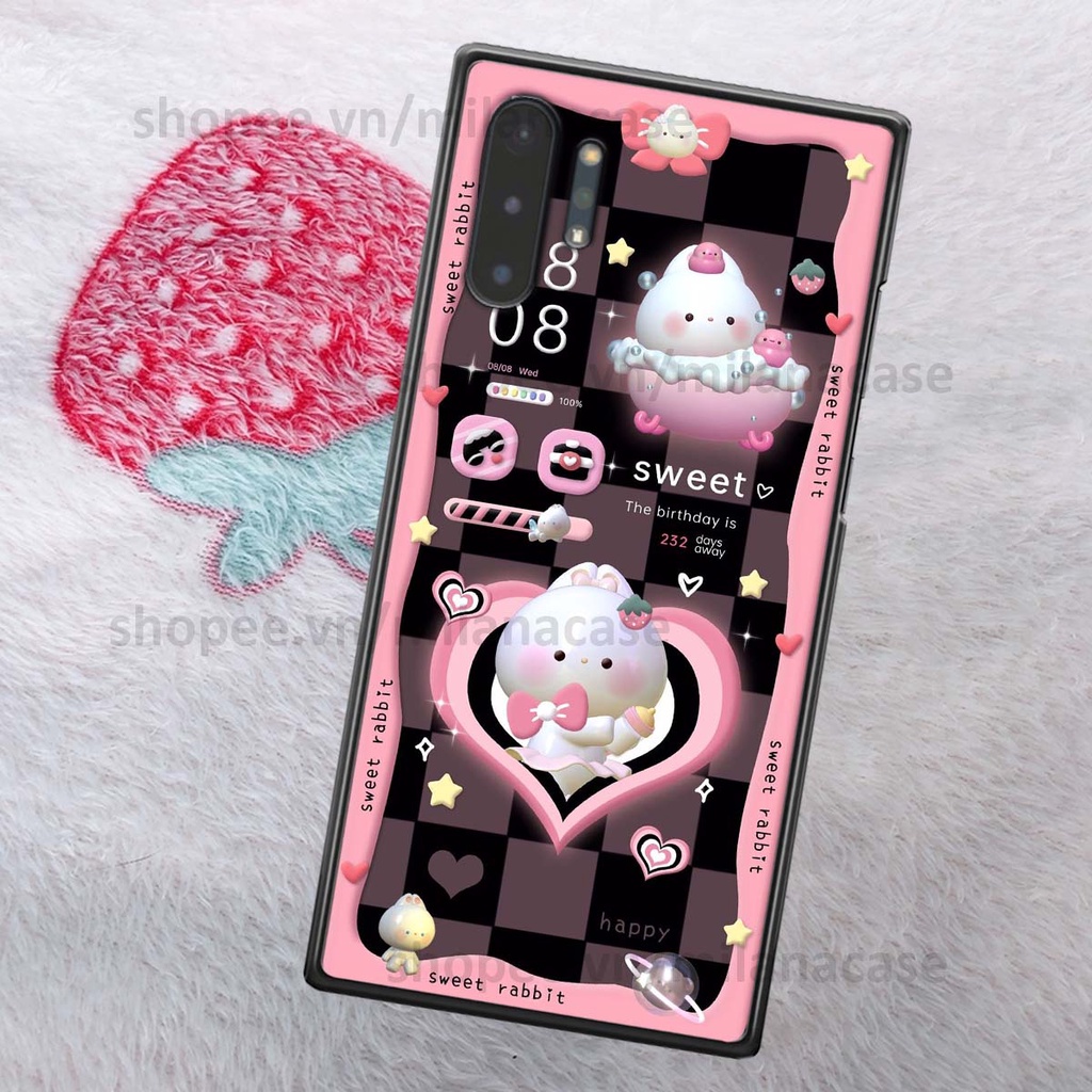 Ốp Samsung Note 10 / Note 10 Plus / Note 10+ hình đồng hồ icon gấu mèo cute cực dễ thương ngộ nghĩnh