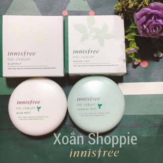 Phấn nén kiềm dầu Innisfree – No sebum Mineral Pact