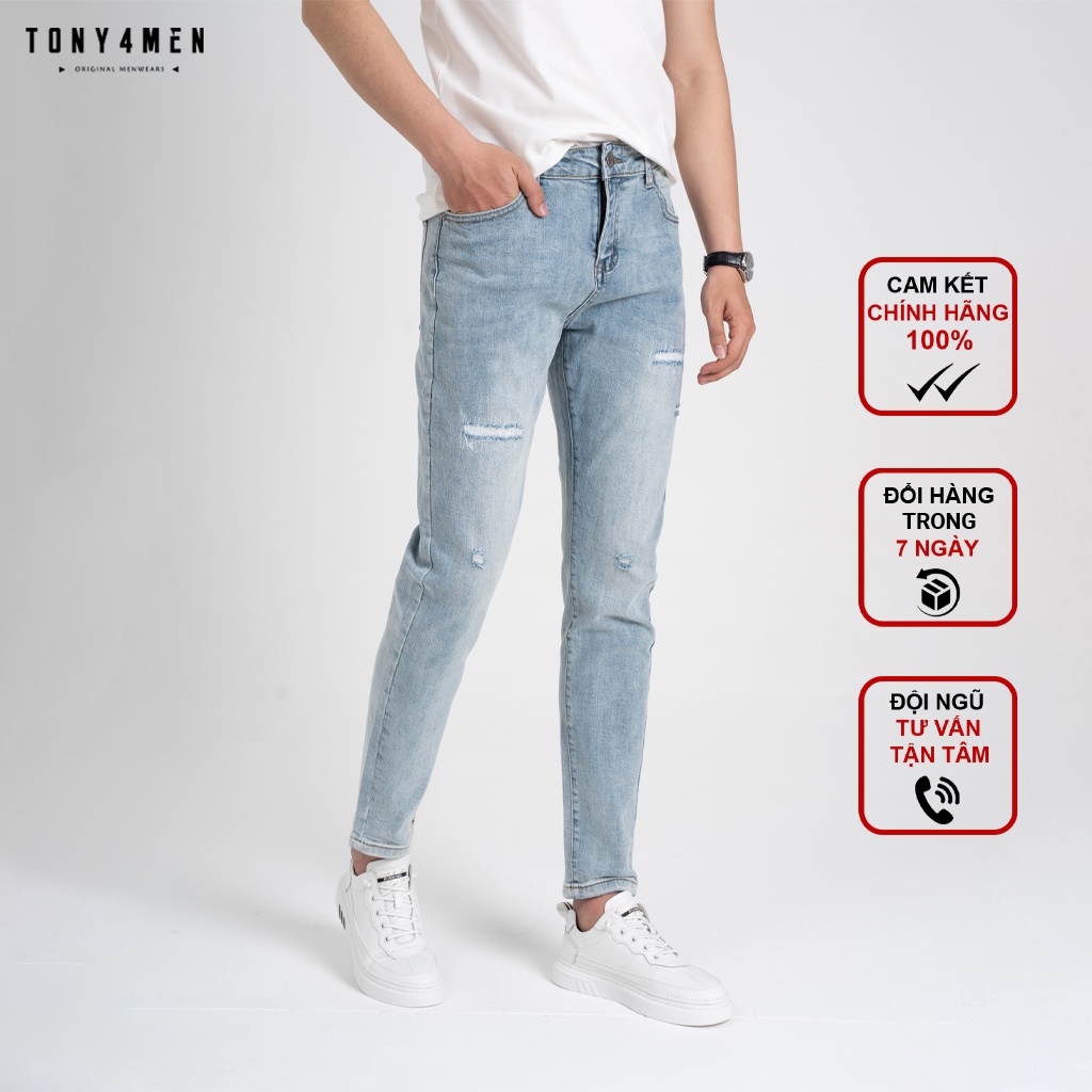 Quần Jeans Nam TONY4MEN Form Slimfit  Basic QJ1071