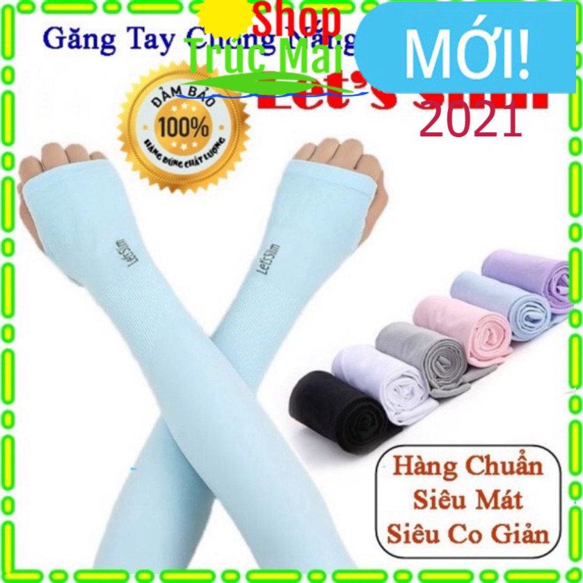 Găng tay chống nắng ống tay xỏ ngón Let's Slim