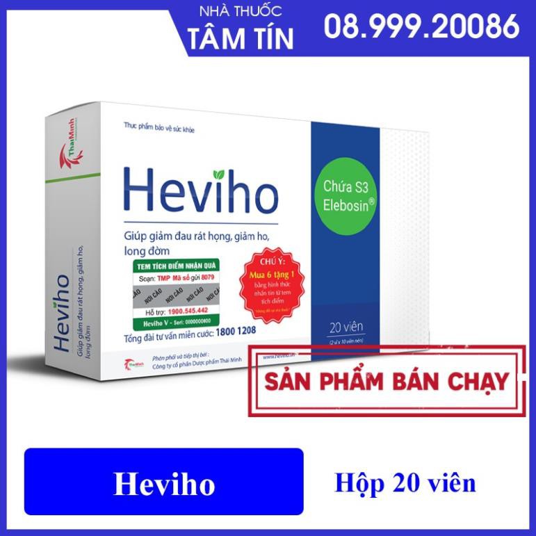 (CHÍNH HÃNG) Viên uống Heviho - Hỗ trợ ĐT viêm đường hô hấp cấp và mãn tính