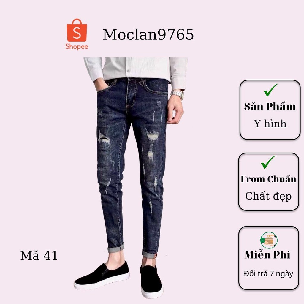 Quần jean nam cao cấp, chất liệu bò ( jean ) mềm mịn, from chuẩn, có nhiều mẫu đi kèm Moclan90