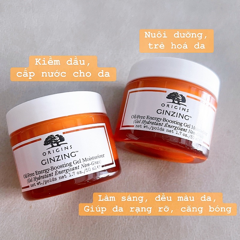 Kem Dưỡng Origins Ginzing Oil Free Energy Boosting Gel Moisturizer 50ml