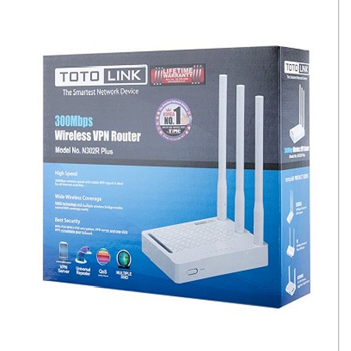 Bộ Phát Sóng Wifi Totolink N302R Plus 300mbps