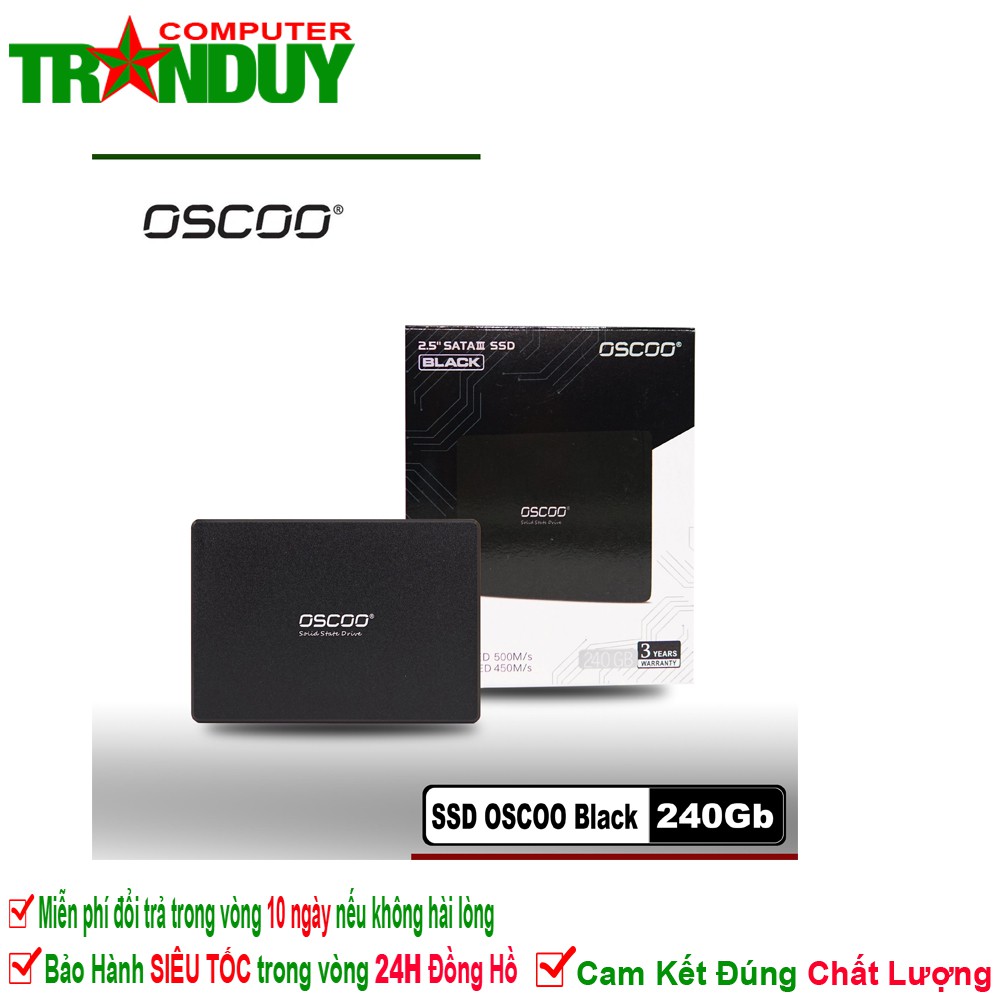 SSD Oscoo 240GB Black Chính Hãng BH 36T