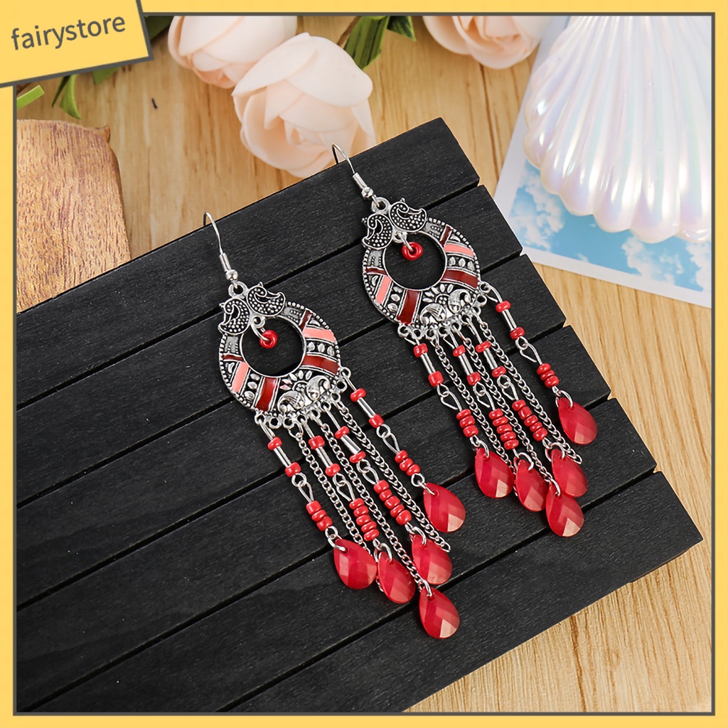 Khuyên tai nữ trang dáng dài tạo hình độc đáo