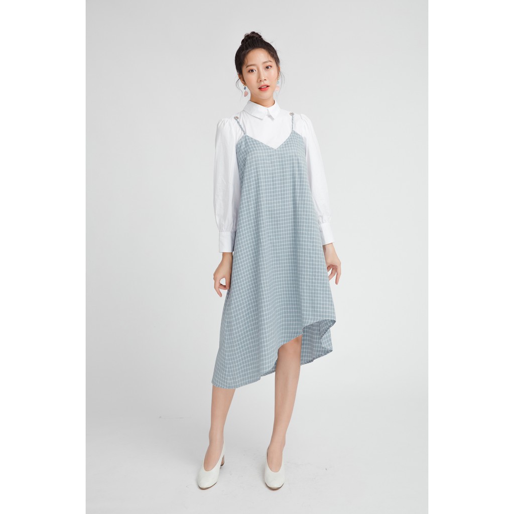 Đầm dài tay gấu chéo - 92Wear | BigBuy360 - bigbuy360.vn