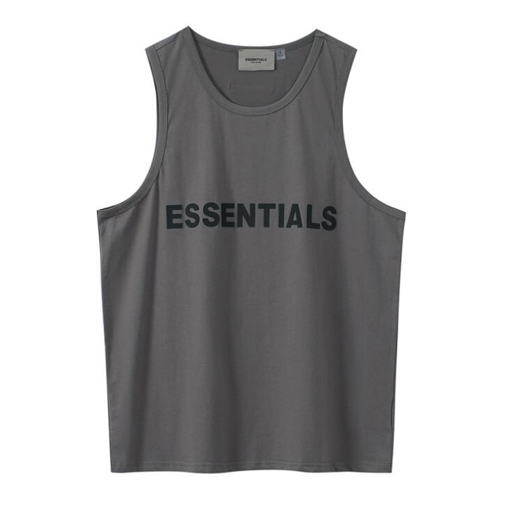 Áo Ba Lỗ Từ Cotton In Chữ Essentials Thời Trang Cho Nam Và Nữ