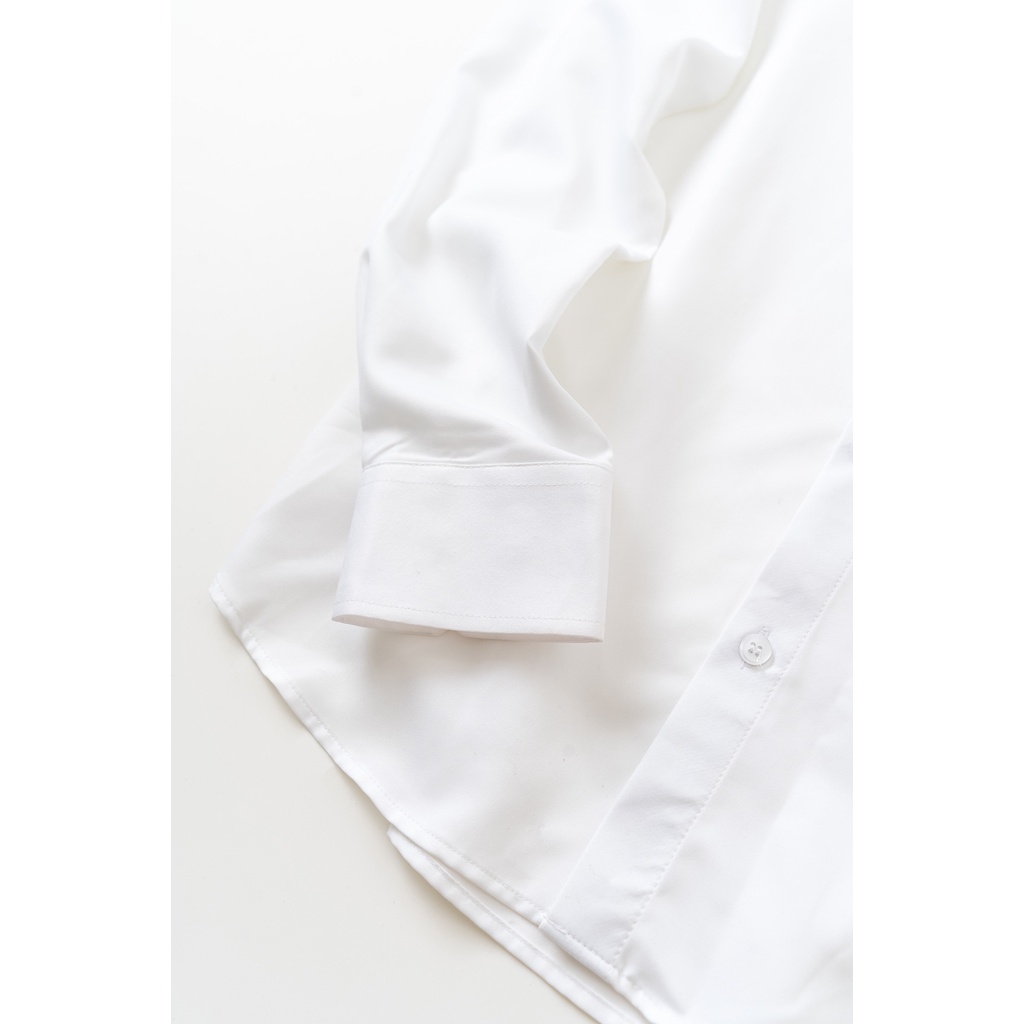 Áo SƠ MI trắng nam dài tay đẹp vải COTTON giữ form bền bỉ, chống nhăn, sơ mi công sở thời trang nam lịch sự