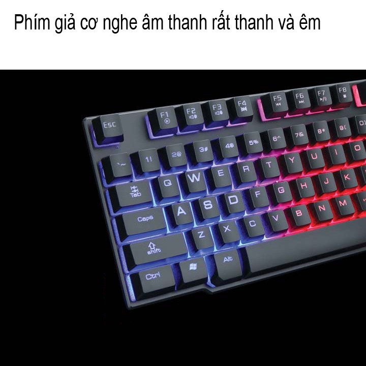 [Giảm giá thần tốc] COMBO BÀN PHÍM VÀ CHUỘT R8 1910 GIẢ CƠ GAME LED 7 MÀU + TẶNG LÓT LOGITECH