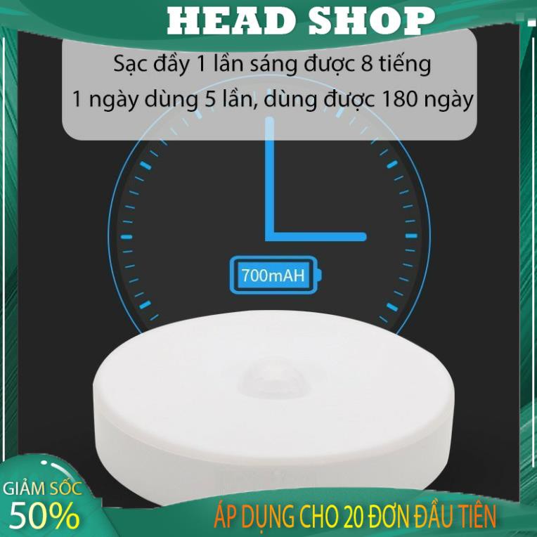 Đèn LED cảm ứng thông minh ánh sáng vàng cảm ứng chuyển động cơ thể người pin sạc dung lượng 700mah Light 002 HEAD SHOP