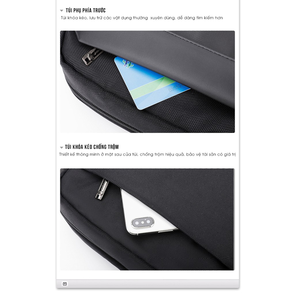 Túi xách đeo chéo IPAD 11 inch, có túi chống sốc – ARCTIC HUNTER K58