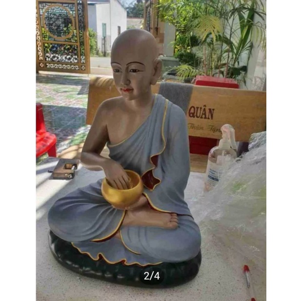 Tượng thánh tăng sivali mẫu đài loan cao 40 cm