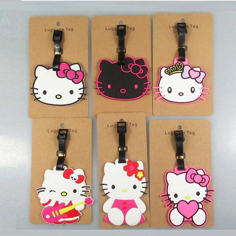 Thẻ Gắn Hành Lý Hình Hello Kitty Dễ Thương