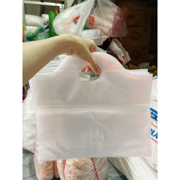 1Kg Túi đựng 2 ly trà sữa có vách ngăn