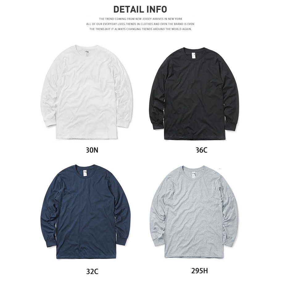 Áo thun trơn tay dài  INFINITEE Gildan HA40 - HAMMER 100% Cotton